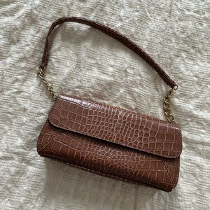 liz claibourne | vintage brown crocodile bag